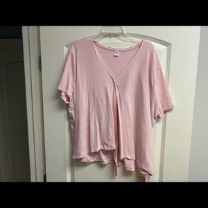 Old Navy pink wrap top